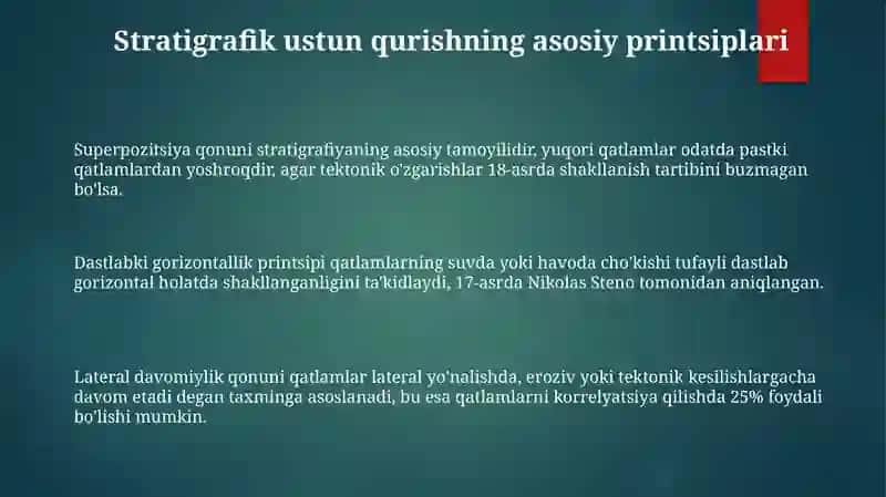 Stratigrafik ustun tuzish usullari 3