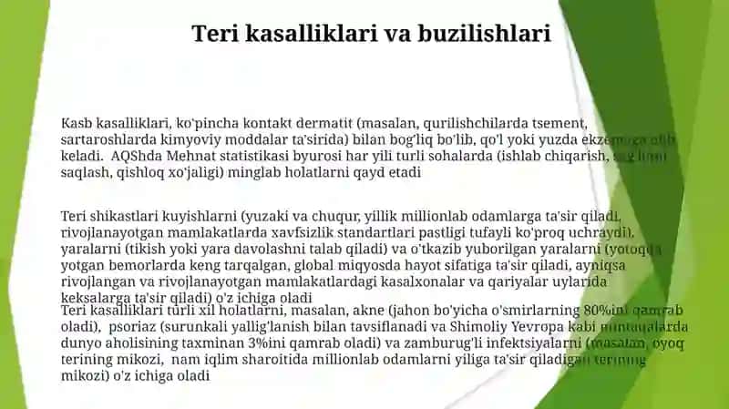 Jarohatlanish va Kasbiy kasalliklar 3