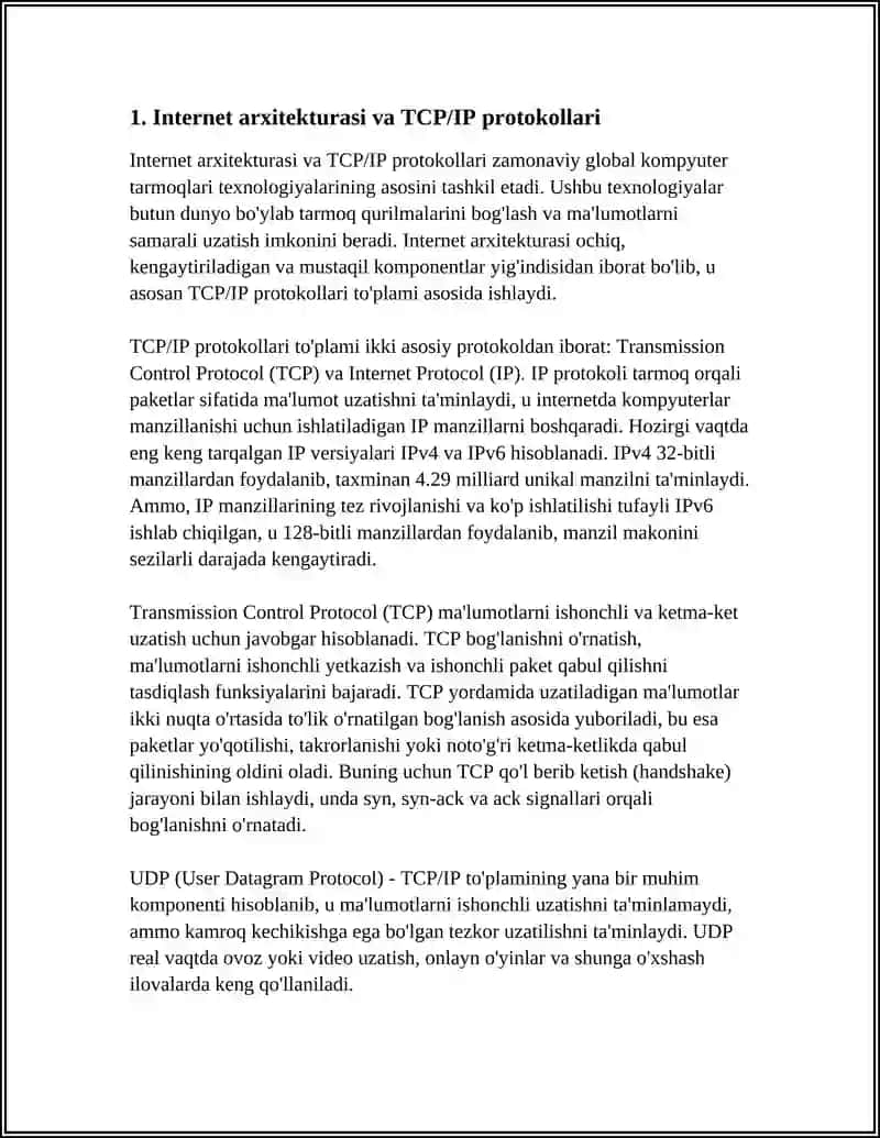 GLOBAL KOMPYUTER TARMOQLARINING TEXNOLOGIYALARI 3