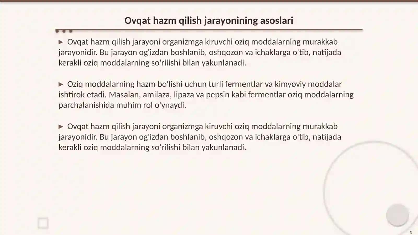 Ovqat hazm qilish aʼzolari 3
