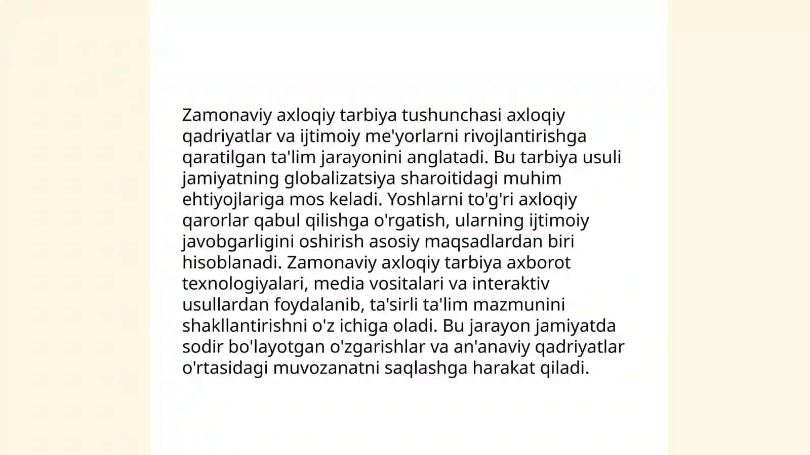 Zamonaviy axloqiy tarbiyada kosmopolitizmga moyillik 3
