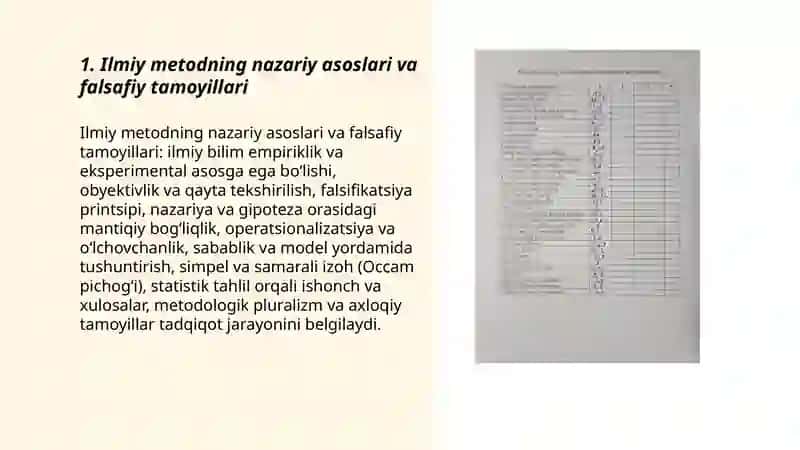 Ilmiy metodlar va tadqiqot yondashuvlari 3