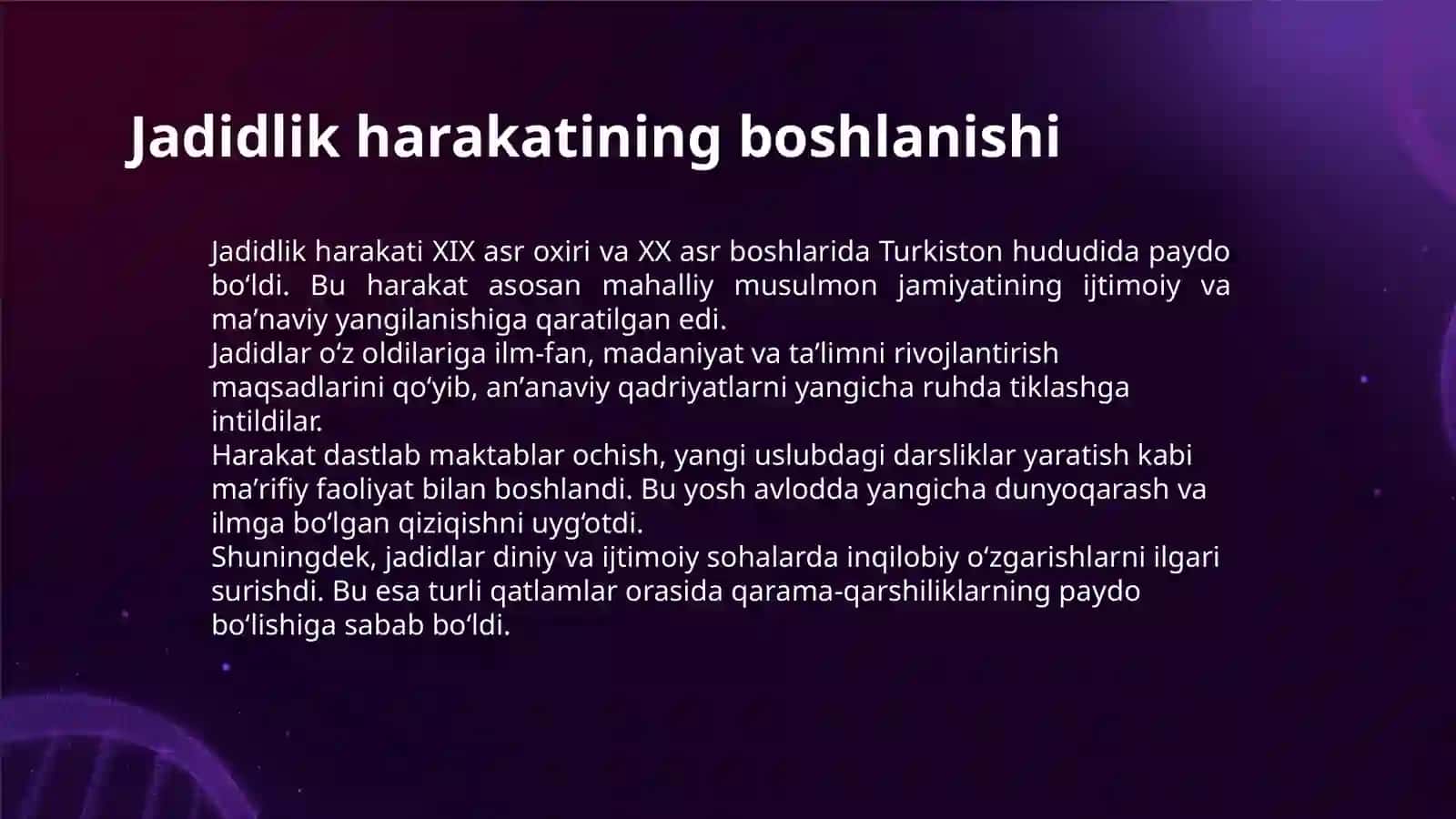 JADIDLARNING OʻLKA IJTIMOIY-MAʼNAVIY HAYOTIDA TUTGAN OʻRNI 3