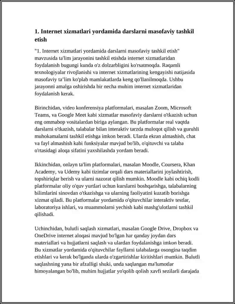 TALIM JARAYONI TASHKIL ETISHDA INTERNET XIZMATLARIDAN FOYDALANISH 3