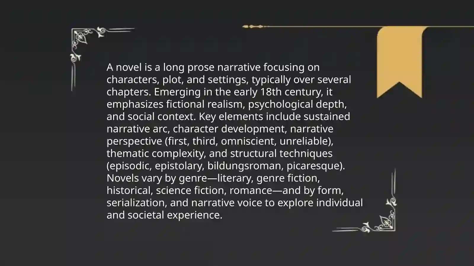 Narrative Fiction: Prose Genres and Forms 3