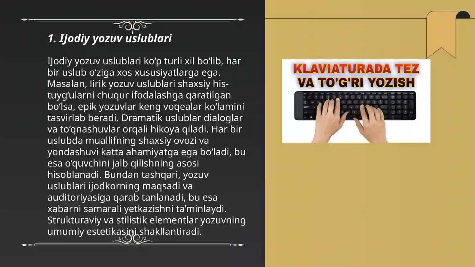 IJodiy yozuv uslublari 3