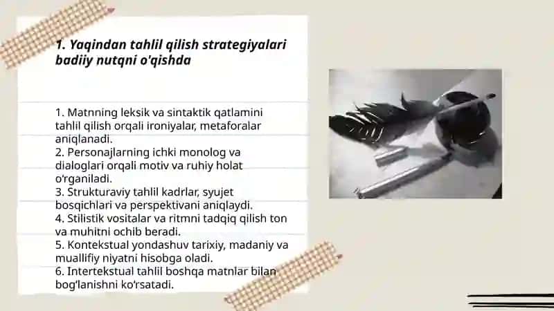 Badiiy nutqni o'qishning zamonaviy strategiyalari 3