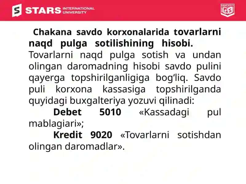 TURLI TARMOQLARDA BUXGALTERIYA HISOBINING XUSUSIYATLARI 3