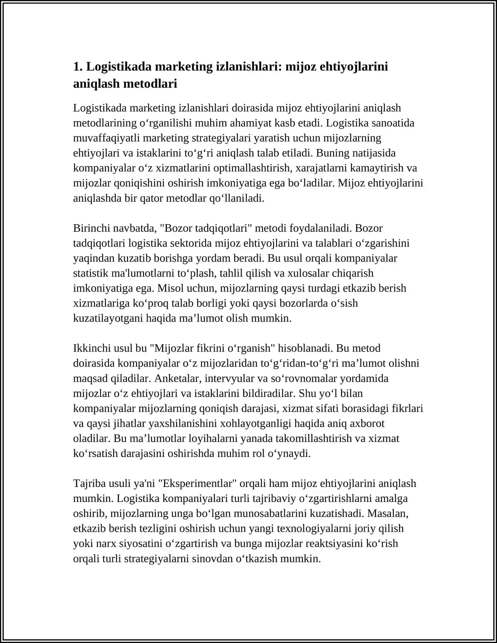 LOGISTIKADA MARKETING IZLANISH 3