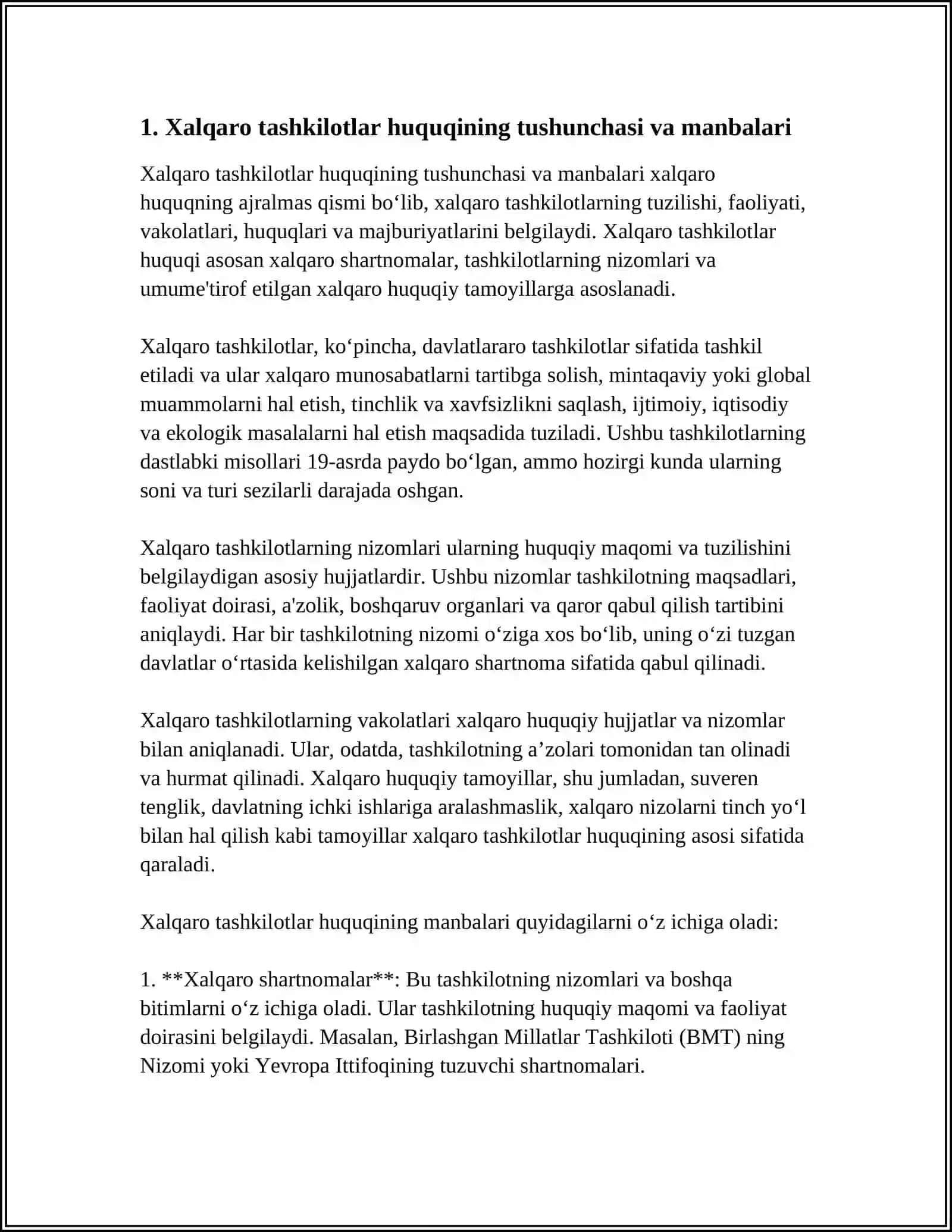 Xalqaro Tashkilotlar Huquqi 3