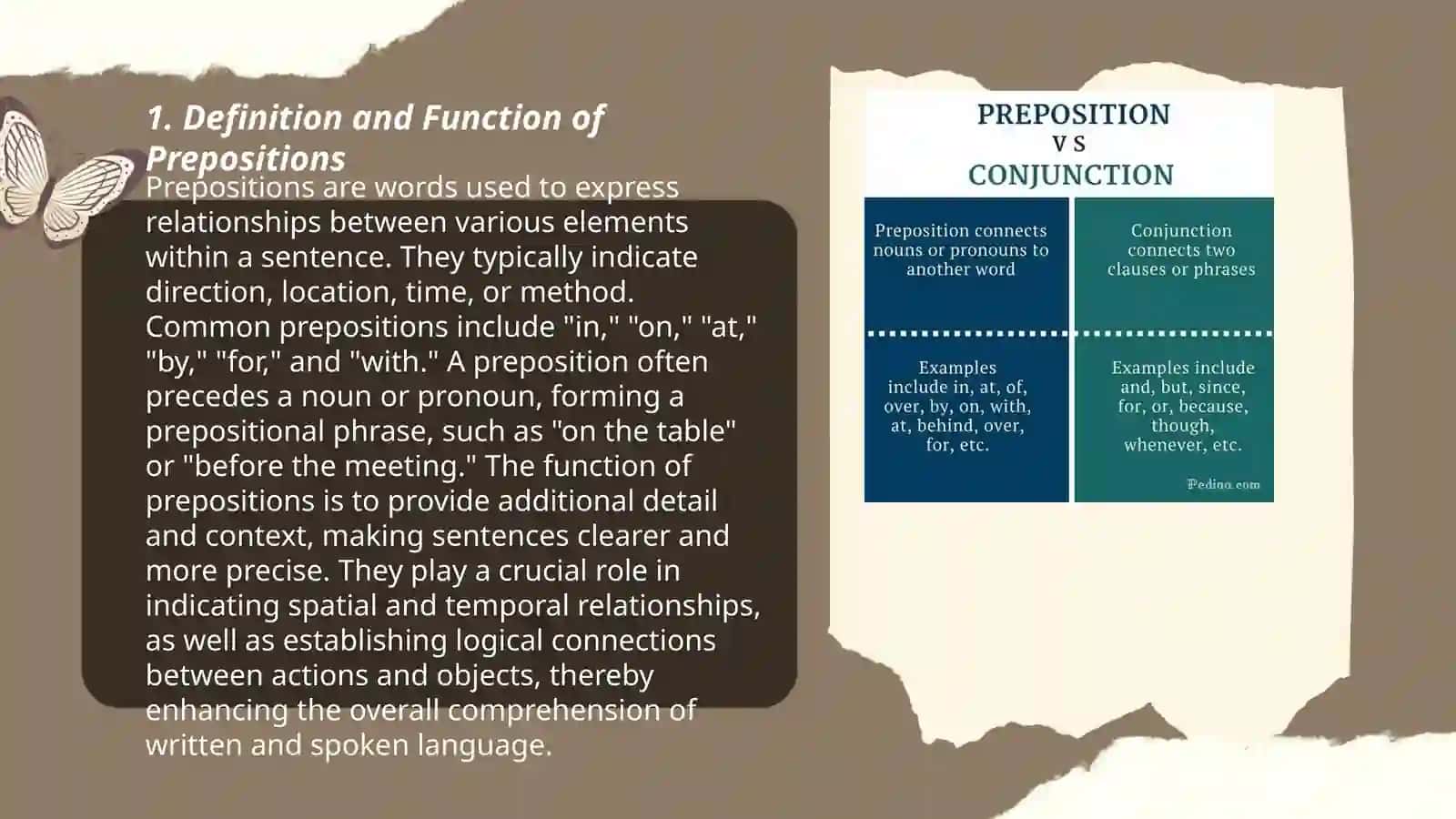 Preposition and conjunction in English 3