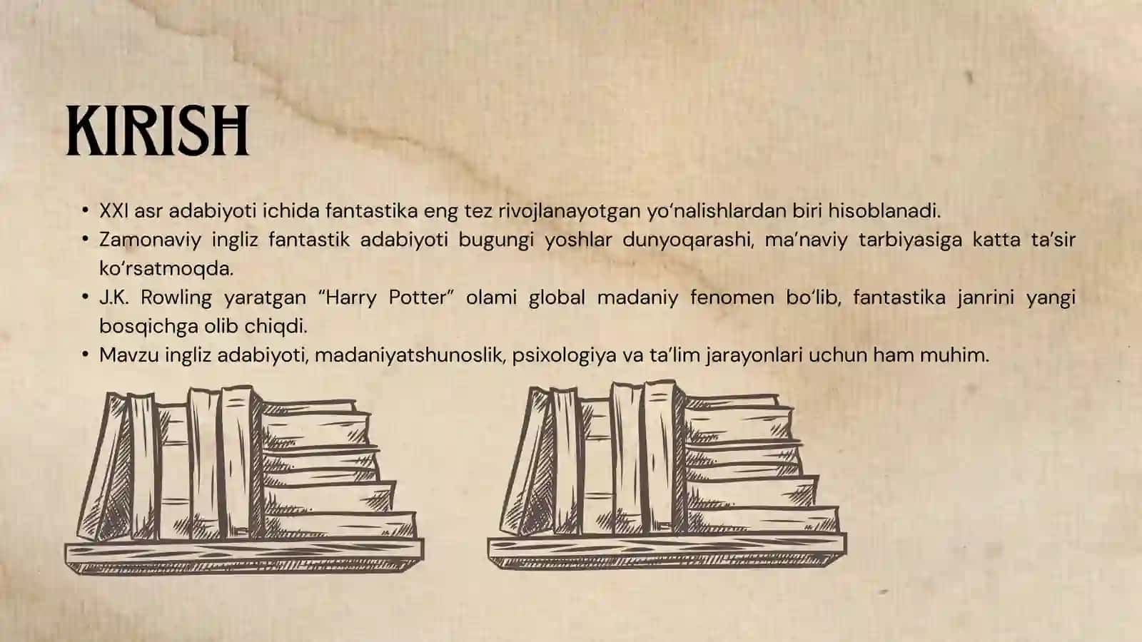Zamonaviy ingliz fantastik adabiyoti: J.K. Rowling ijodi misolida 3