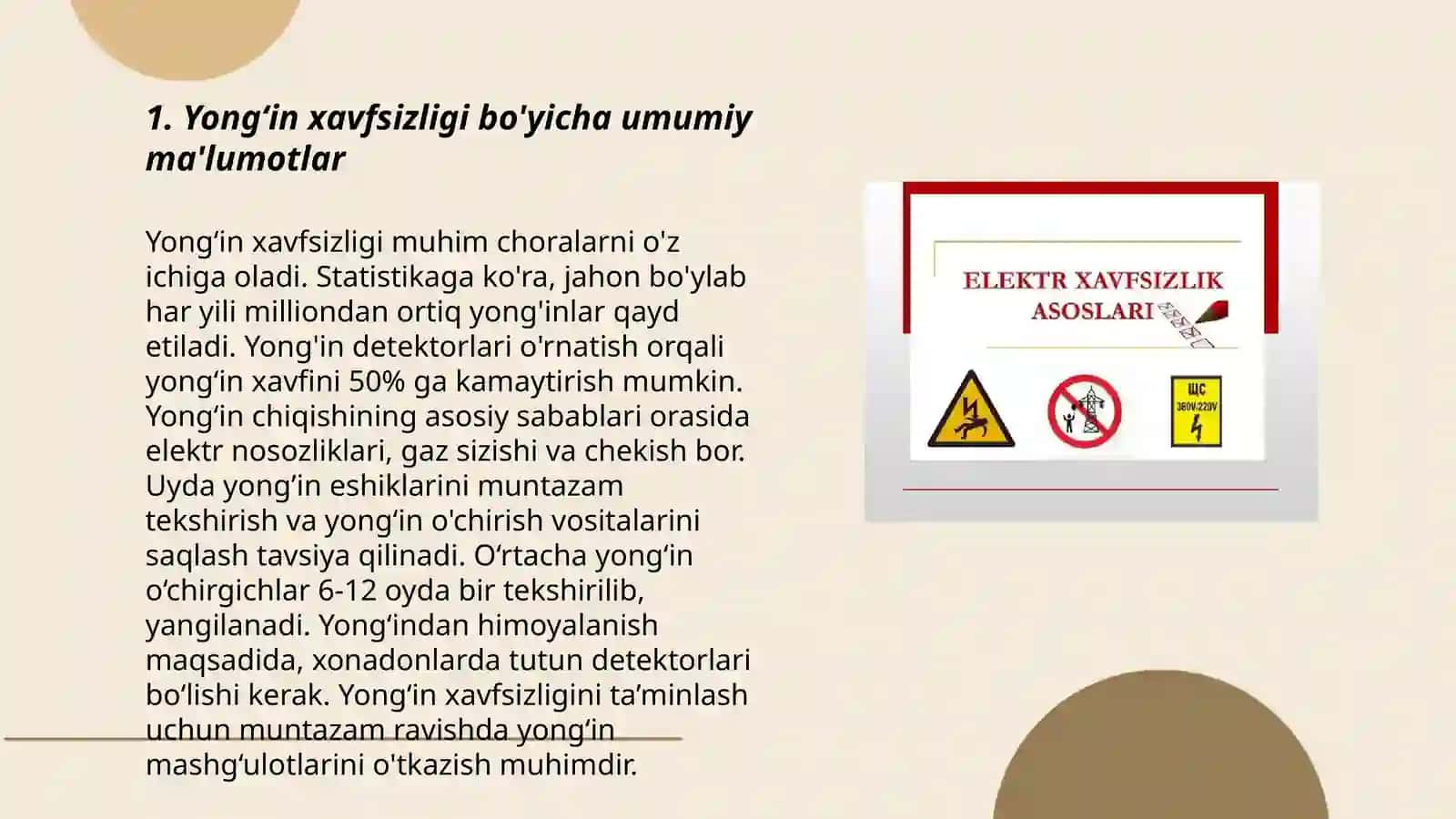 Yongʻin xavfsizligi asoslari 3