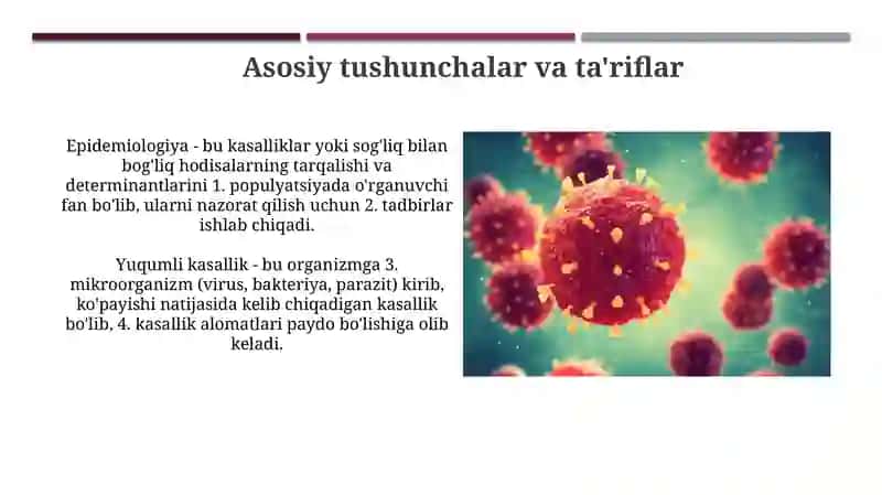Yuqumli kasalliklar ustidan epidemiologik kuzatuv va nazorat 3