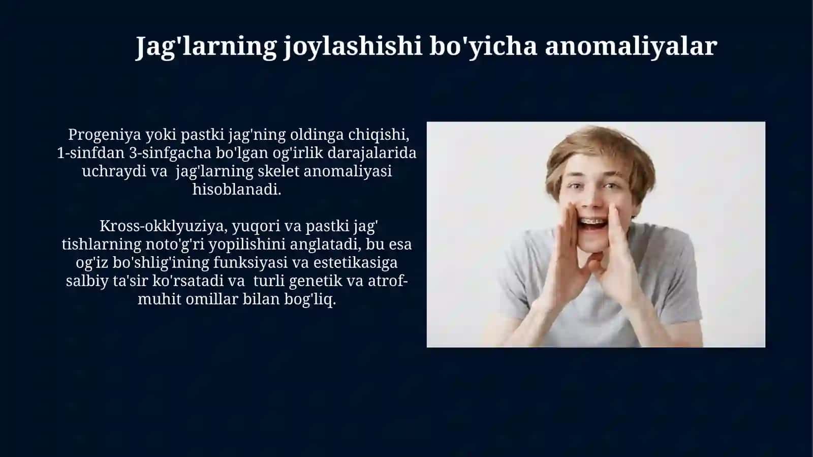 Jag'larning joylashishi bo'yicha anomaliyalar 3