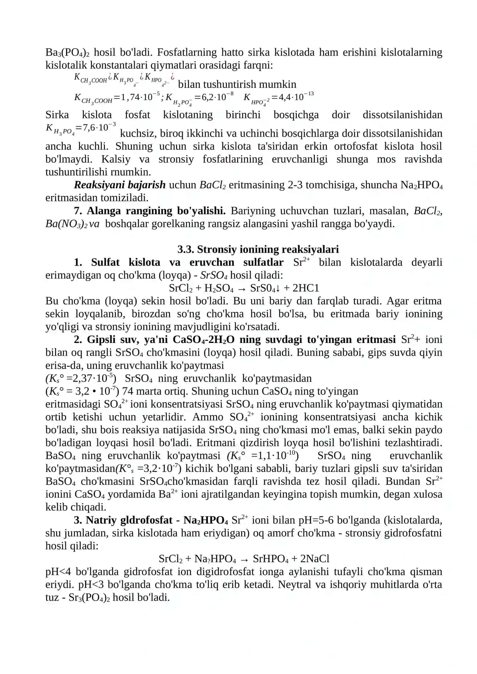 III KATIONLARI ANALITIK REAKSIYALARI 3