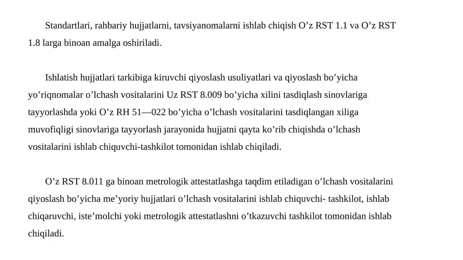 O’lchash vositalarini qiyoslash va kalibrlashning umumiy masalalari 3