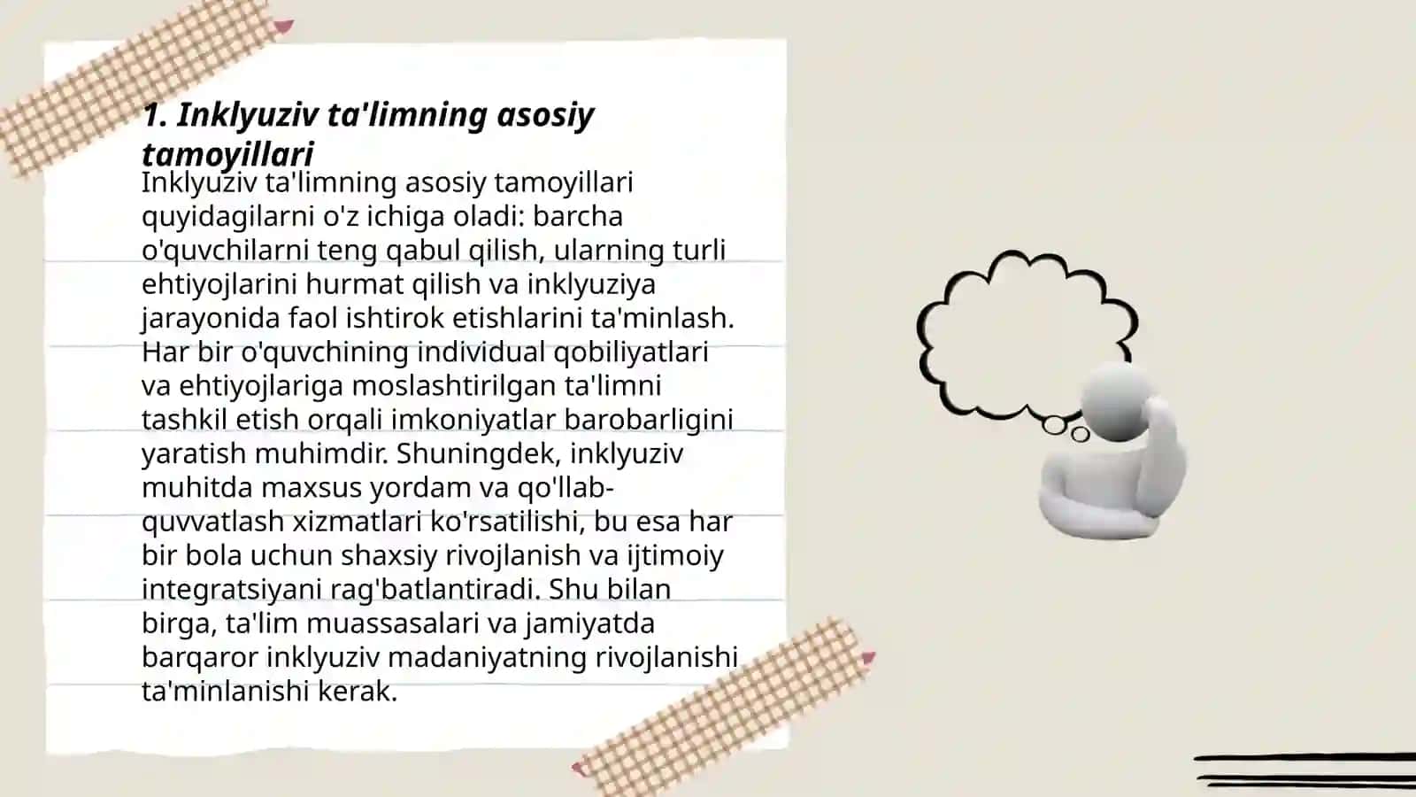 Inklyuziv ta'lim uchun Reja 3