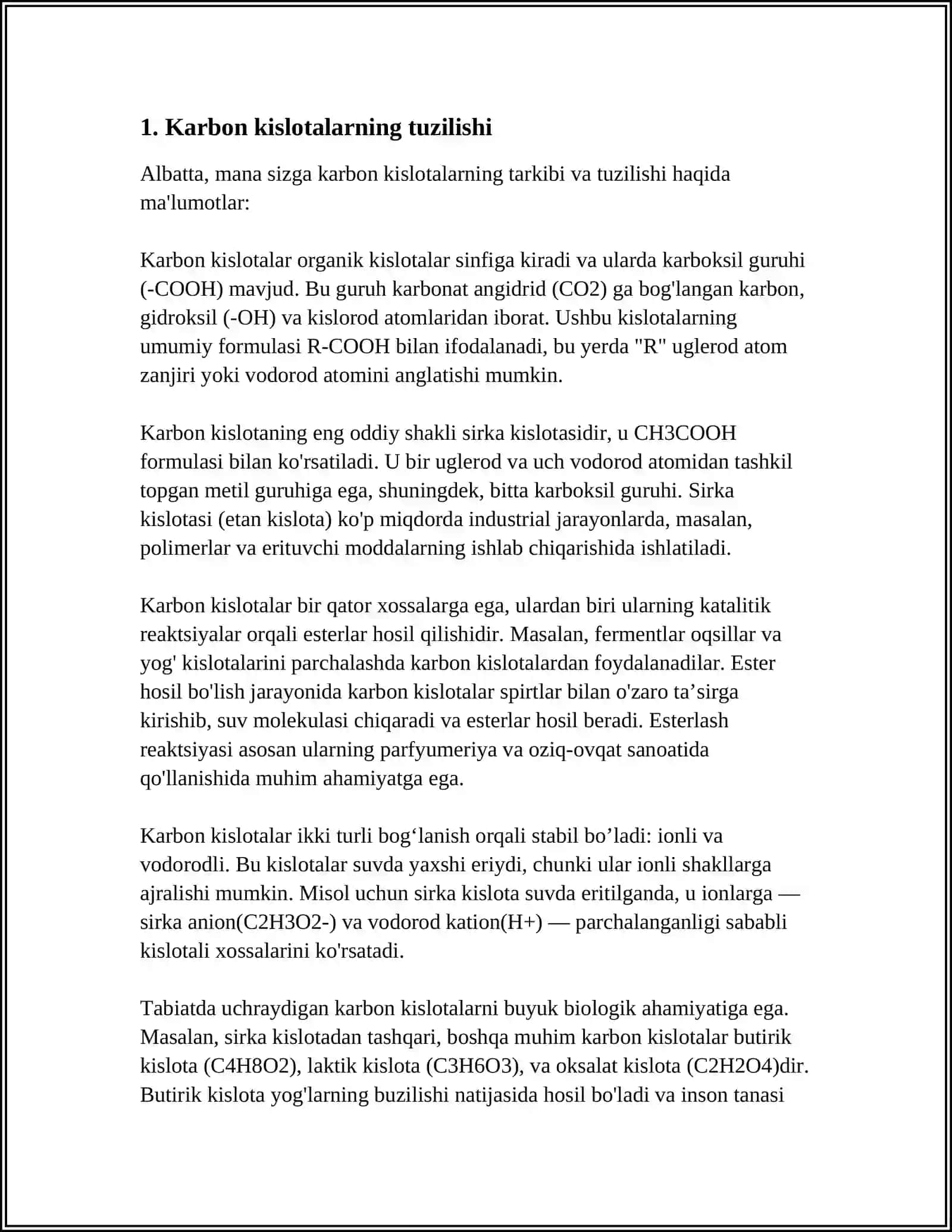 KARBON KISLATALAR VA ULARNING AHAMYATI 3
