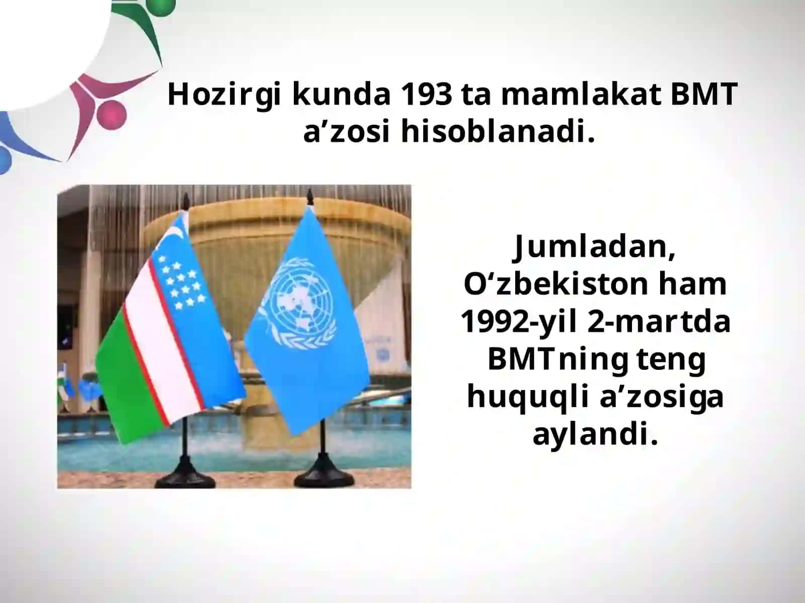 Birlashgan millatlar tashkilotining maqsad va vazifalari 3