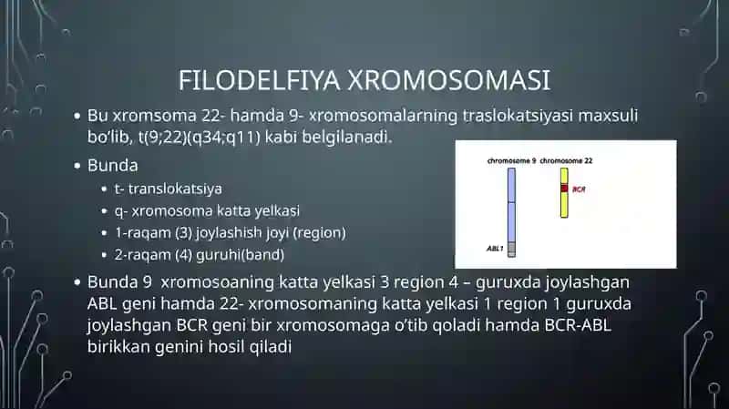 Leykoz rivojlanishida xromosom o'zgarishlarning roli 3
