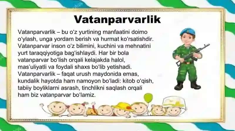 Vatanparvarlik yuksak fazilat 3
