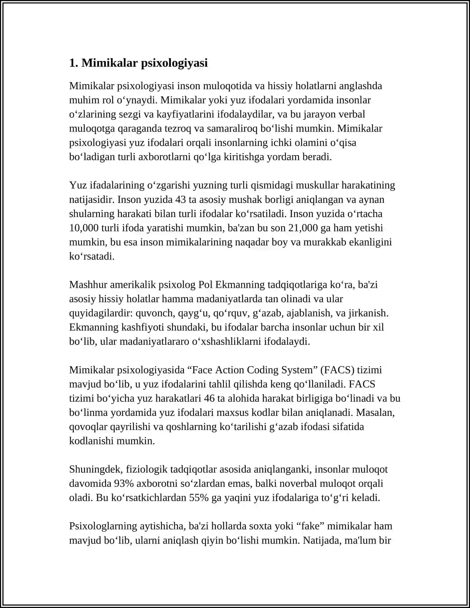MIMIKALAR VA JESLAR 3