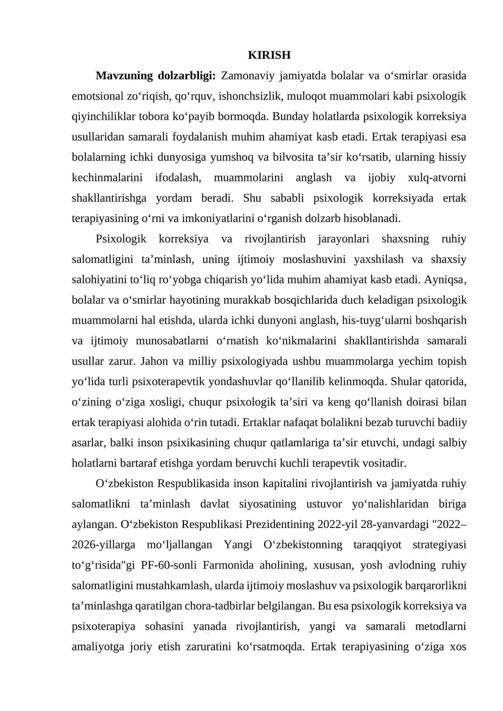 Psixologik korreksiyada ertak terapiyasi 3