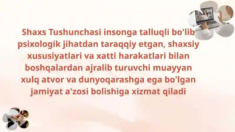 Shaxs tarbiyasi 3