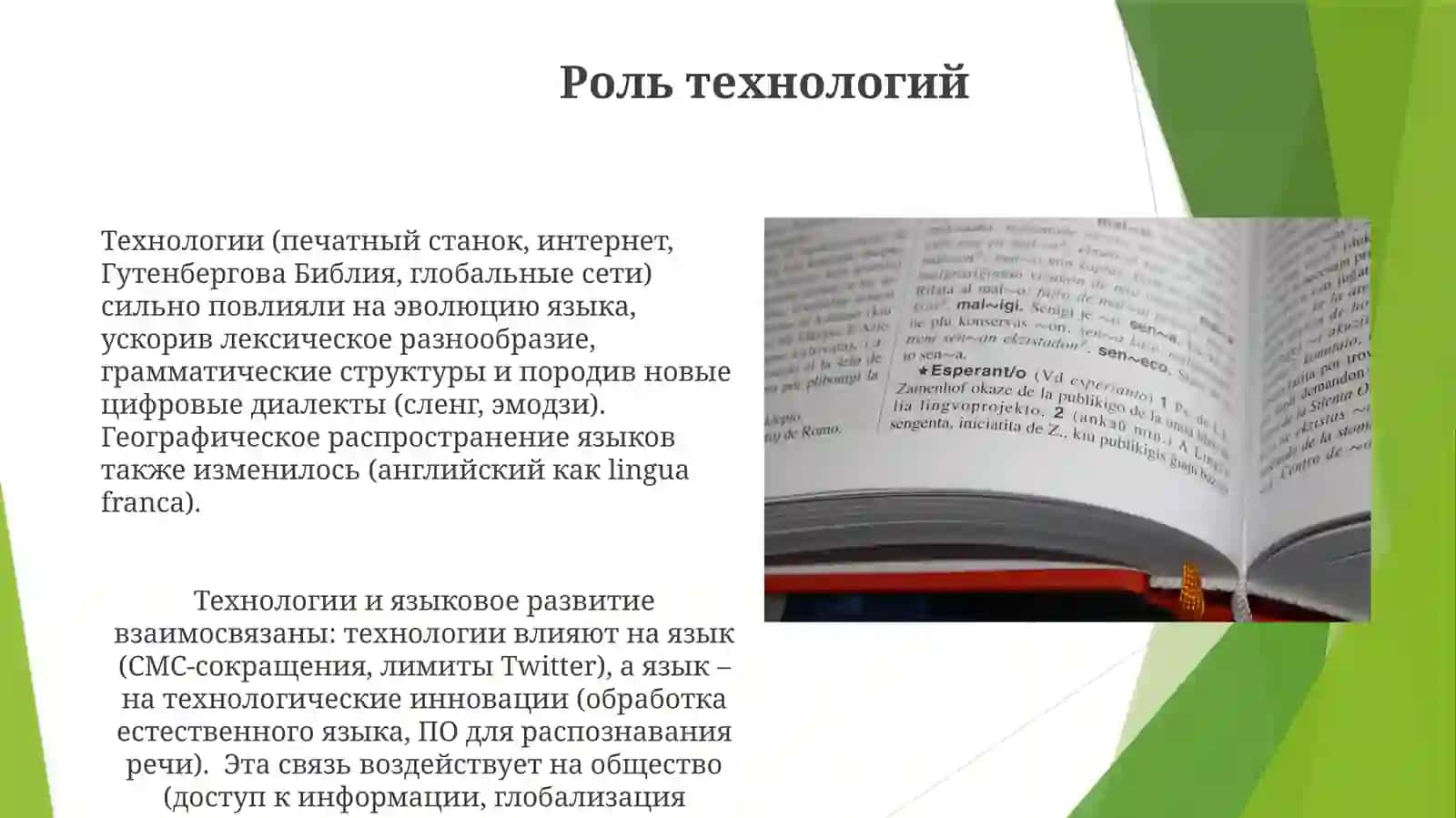 Язык как развивающееся явление 3