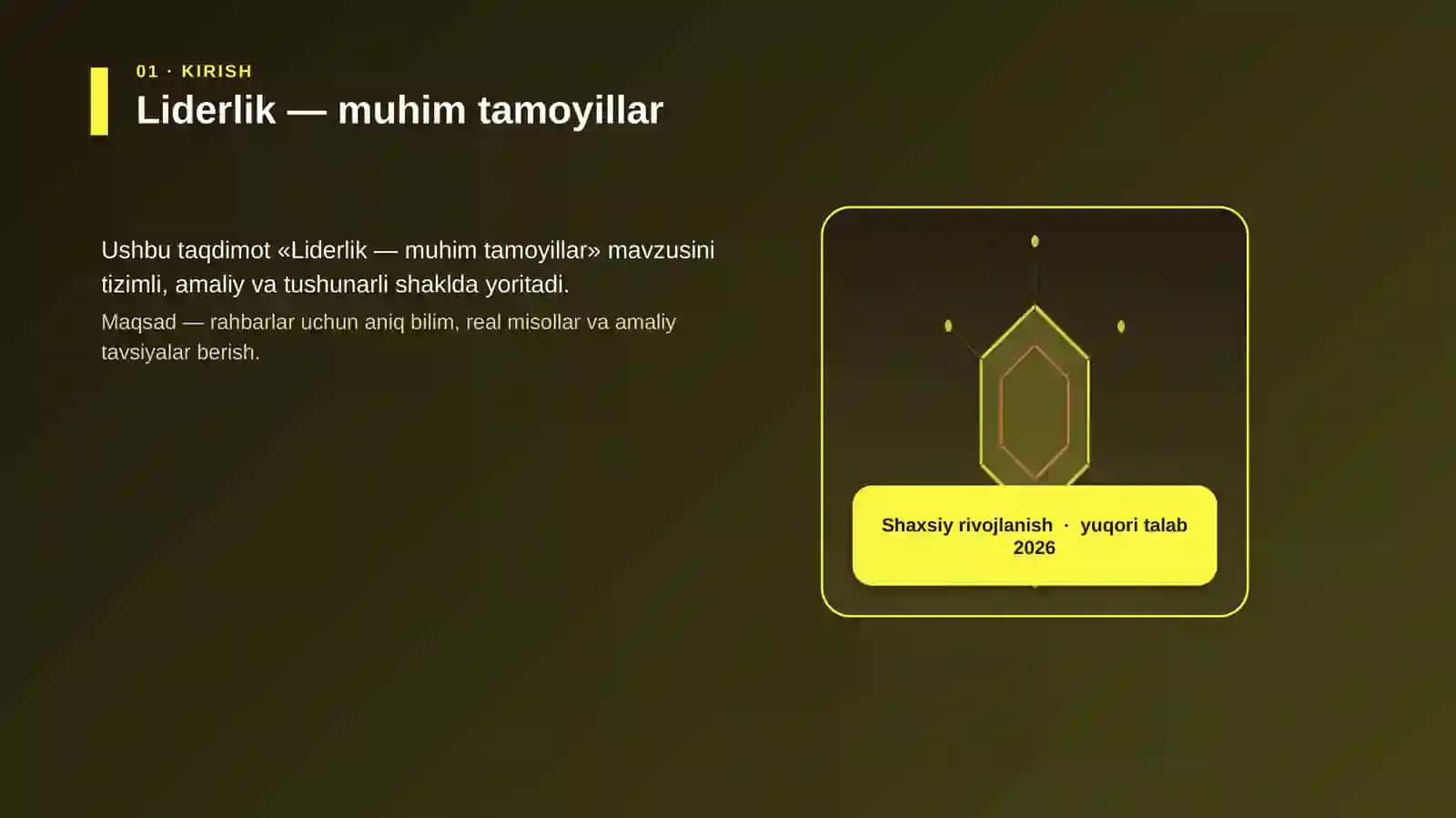 Liderlik — muhim tamoyillar 3
