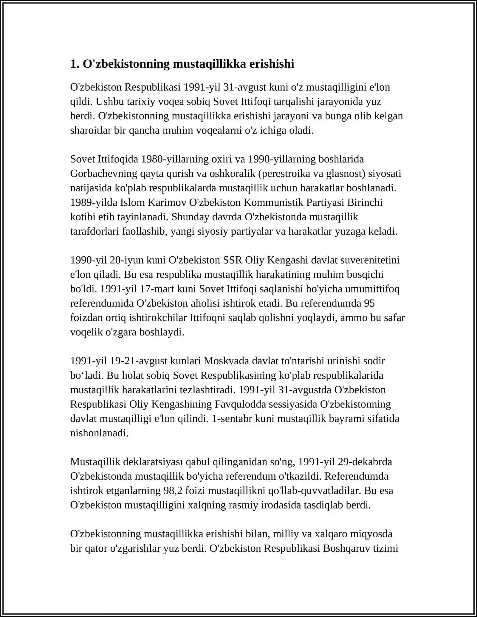 UZBEKISTAN THE NEW PAGE OF ITS HISTORY 3