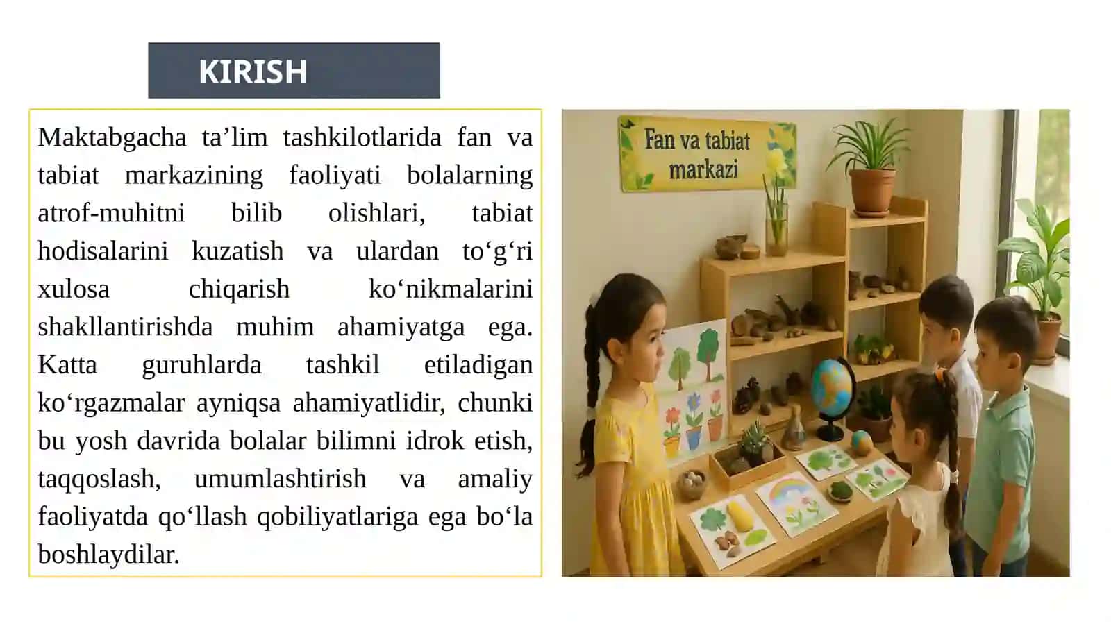 Tashkilotlarida fan va tabiat markazining faoliyati 3