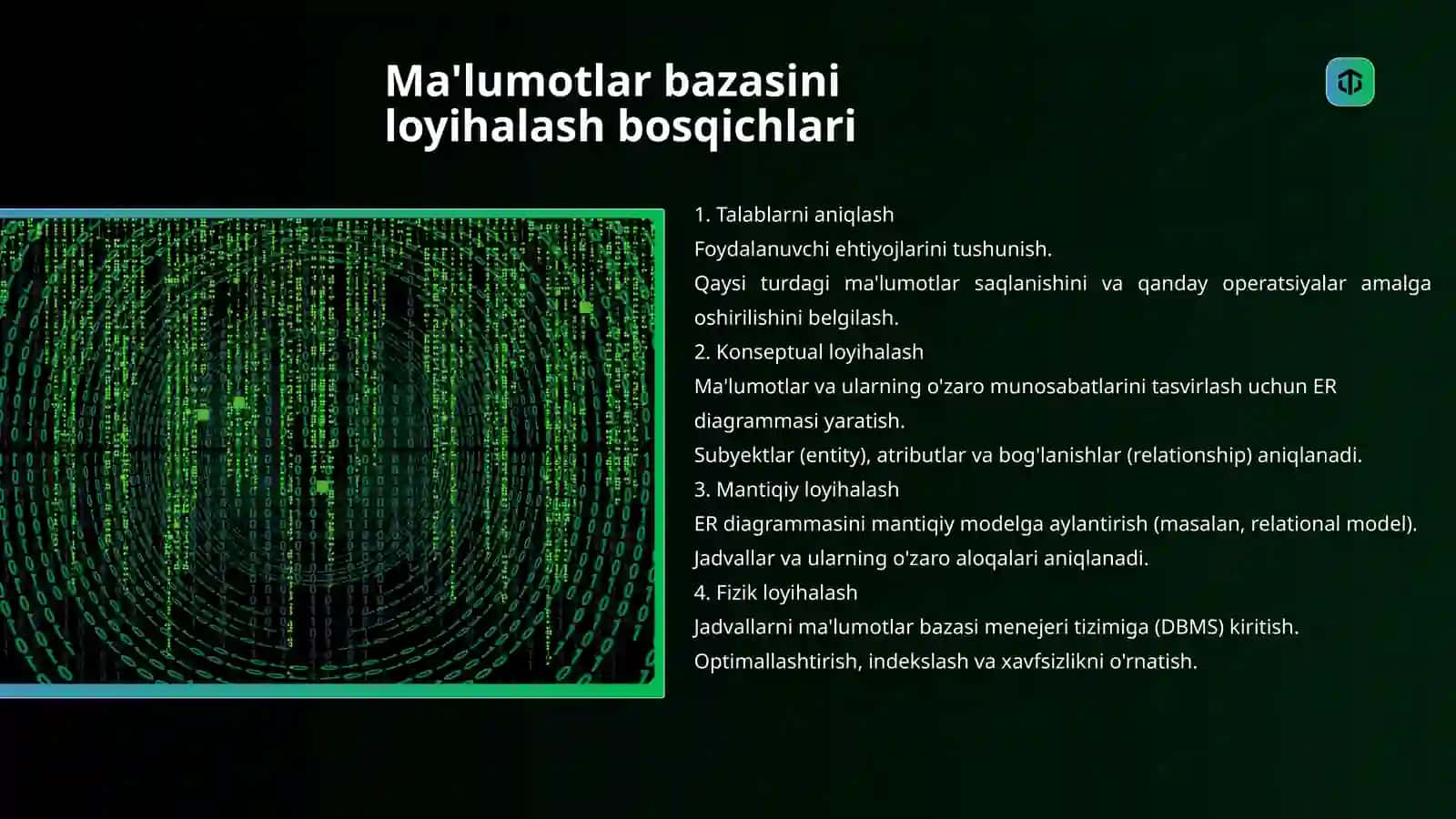 MA’LUMOTLAR BAZASI FANIDAN 3