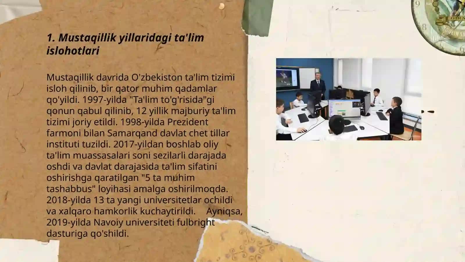 Mustaqillik yillaridagi ta'lim islohotlari 3