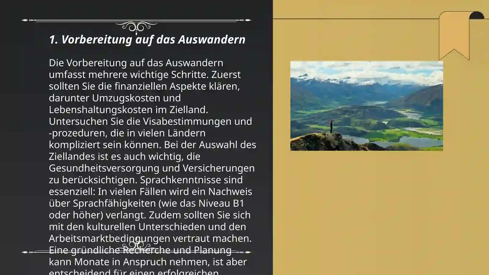 Vorbereitung auf das Auswandern 3