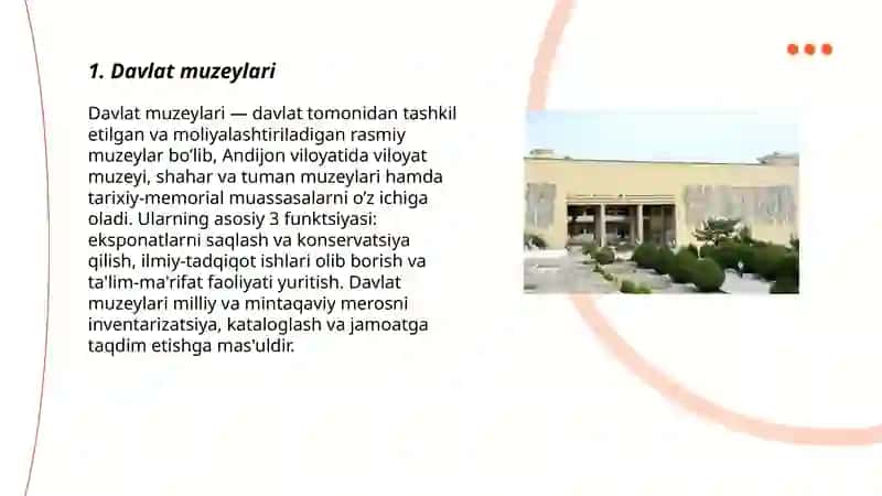 Andijon viloyati muzeylari tasnifi 3