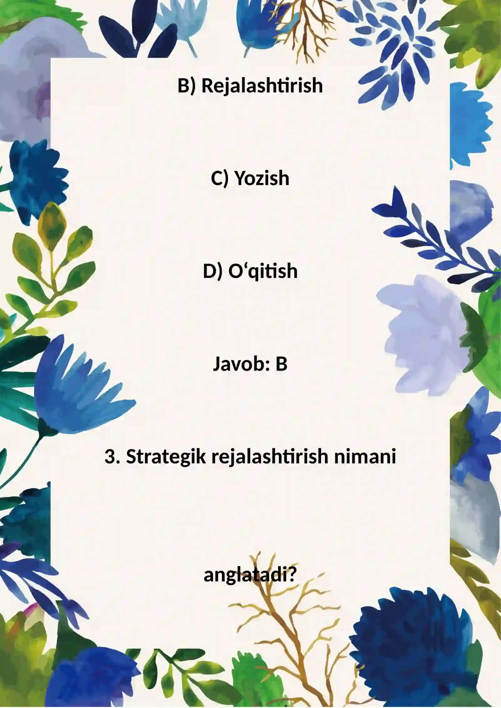 Boshqaruv xarakati 3