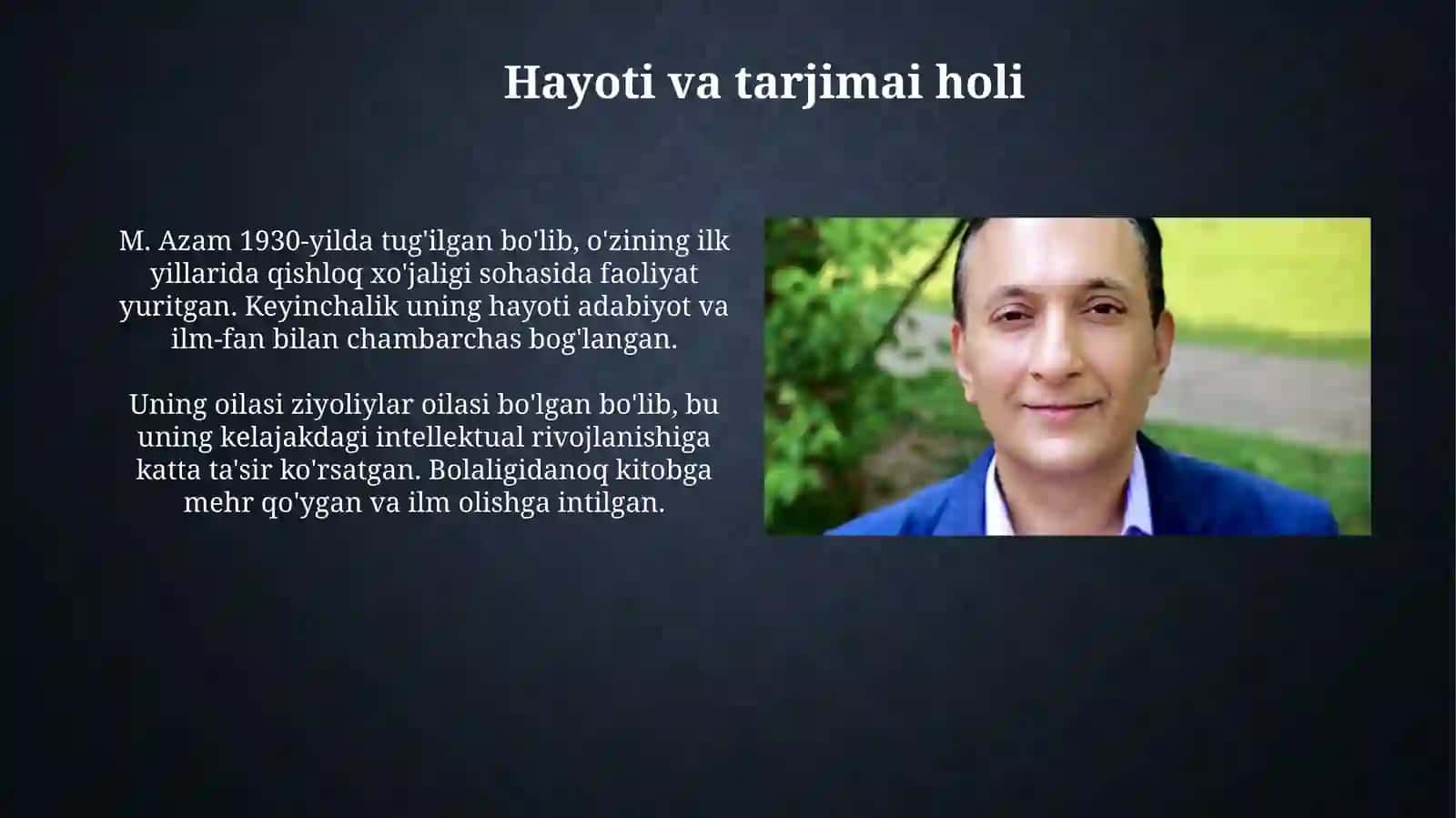 M. A'zamning ijodi vafaoliyati 3