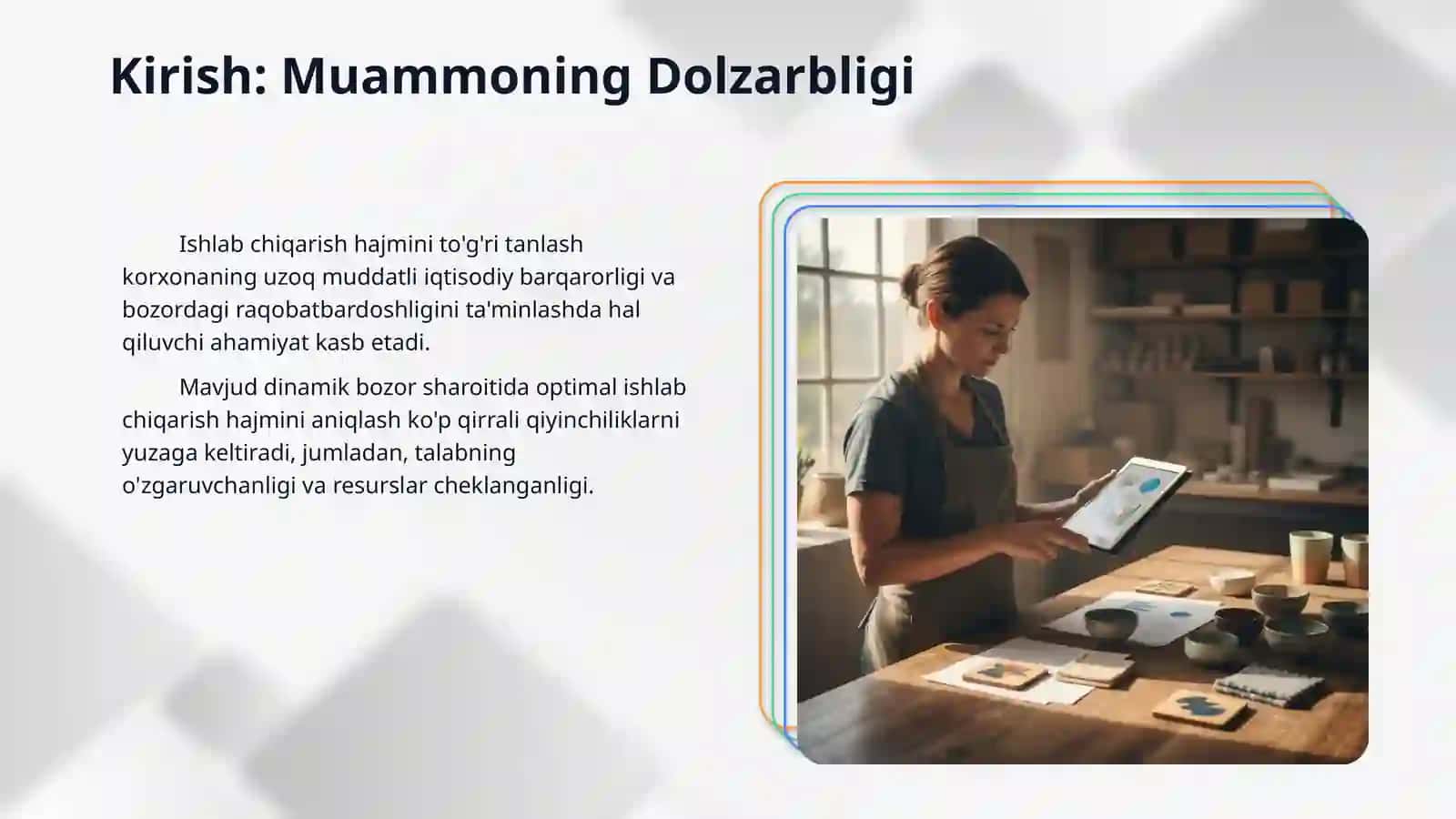 киска муддатда фирма мувозанати ва ишлаб чикариш хажмини танлаш 3