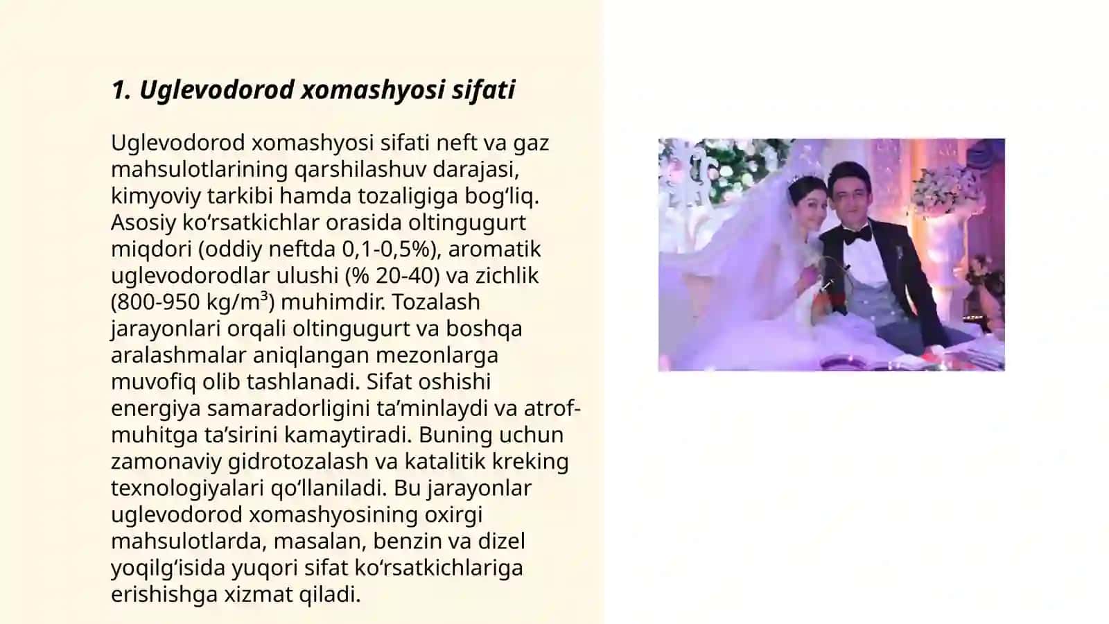 Uglevodorod xomashyosiga qoyilgan talablar 3