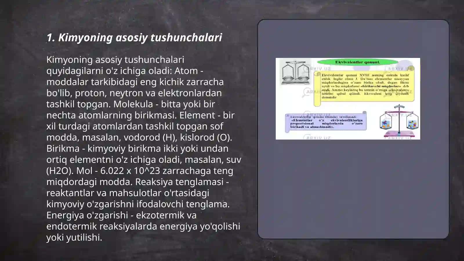 Kimyoning asosiy qonunlari 3
