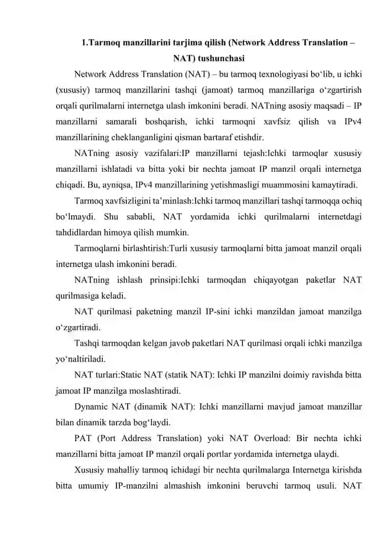 NAT VA PAT TARMOQ MANZILLARINI TARJIMA QILISH USULLARI 3
