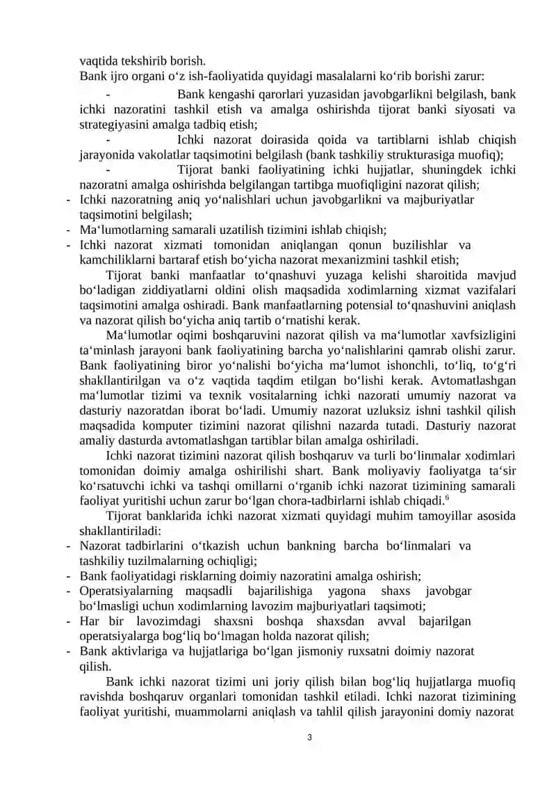 MAVZU. BANK ICHKI NAZORATI 3