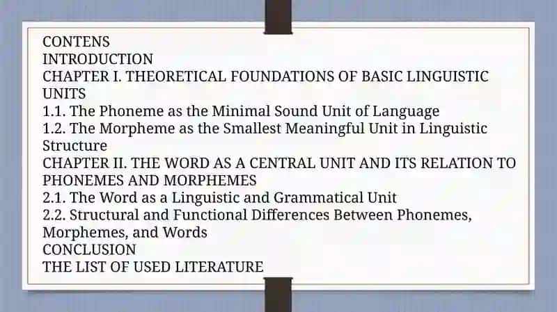 Morphemes, phoneme, and the word difference 3