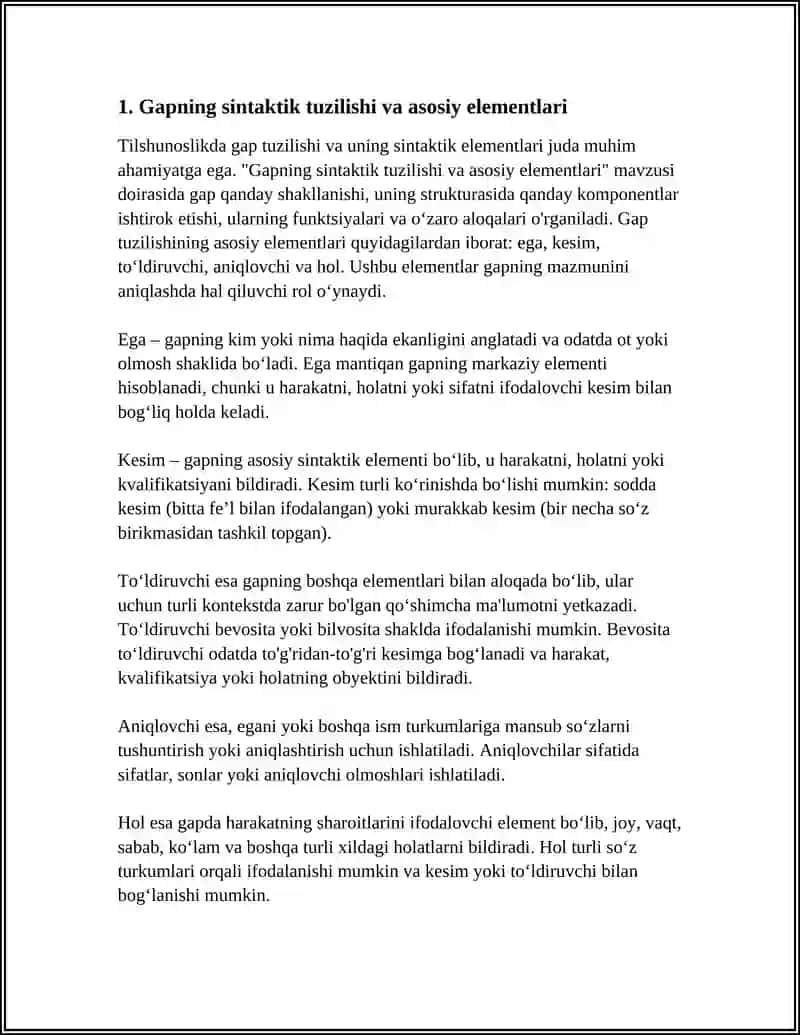 GRAMMATIKA TIL GAP QURILISHINI OʻRGANUVCHI SOHA SIFATIDA 3