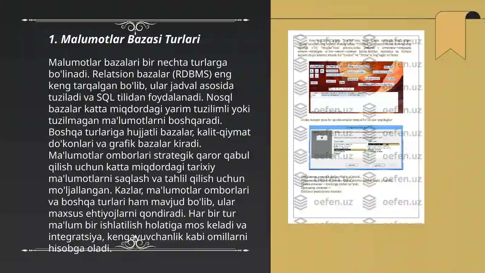 Malumotlar Bazasi Turlari 3