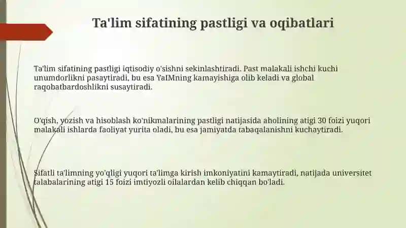 Taʼlim tizimidagi kamchiliklar va muommolar 3