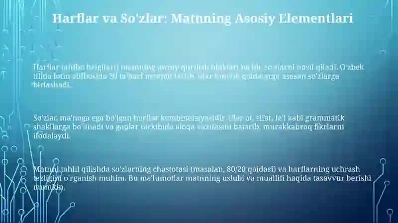 Matnni tashkil etuvchi birliklar 3