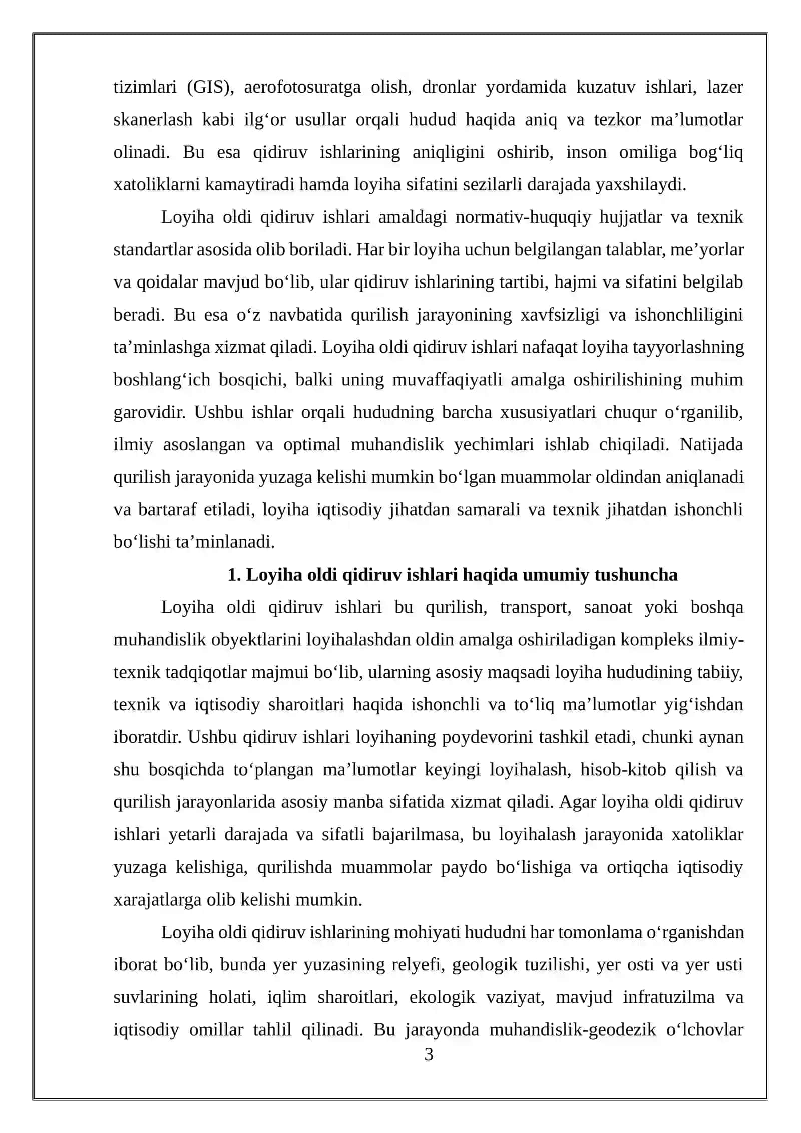 Loyiha oldi qidiruv ishlari 3